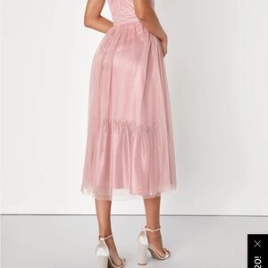 Elegant Pink Midi Skirt